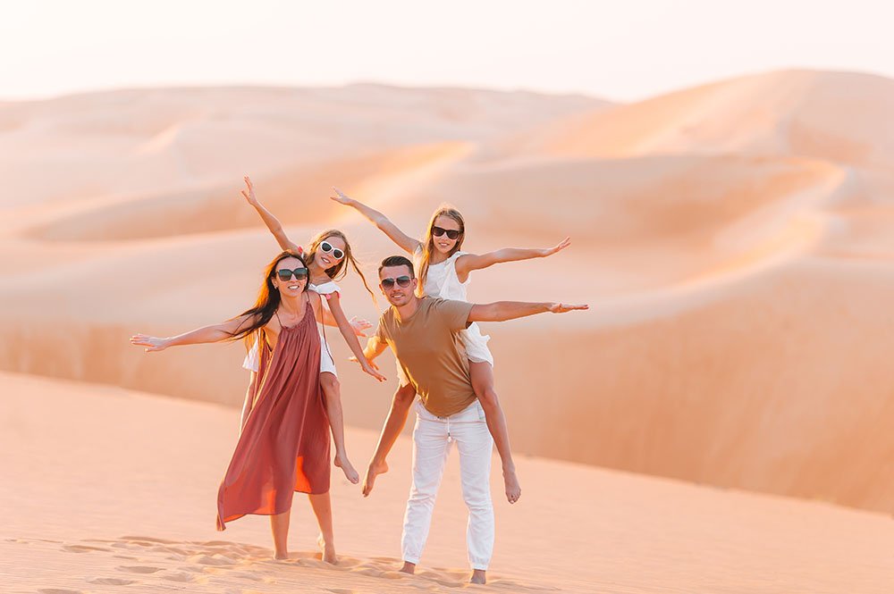 Tourist enjoying at Rub Al Khali of Liwa Desert