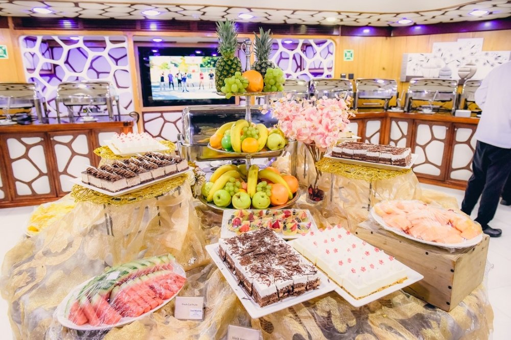 Salad and Dessert buffet table for the guests