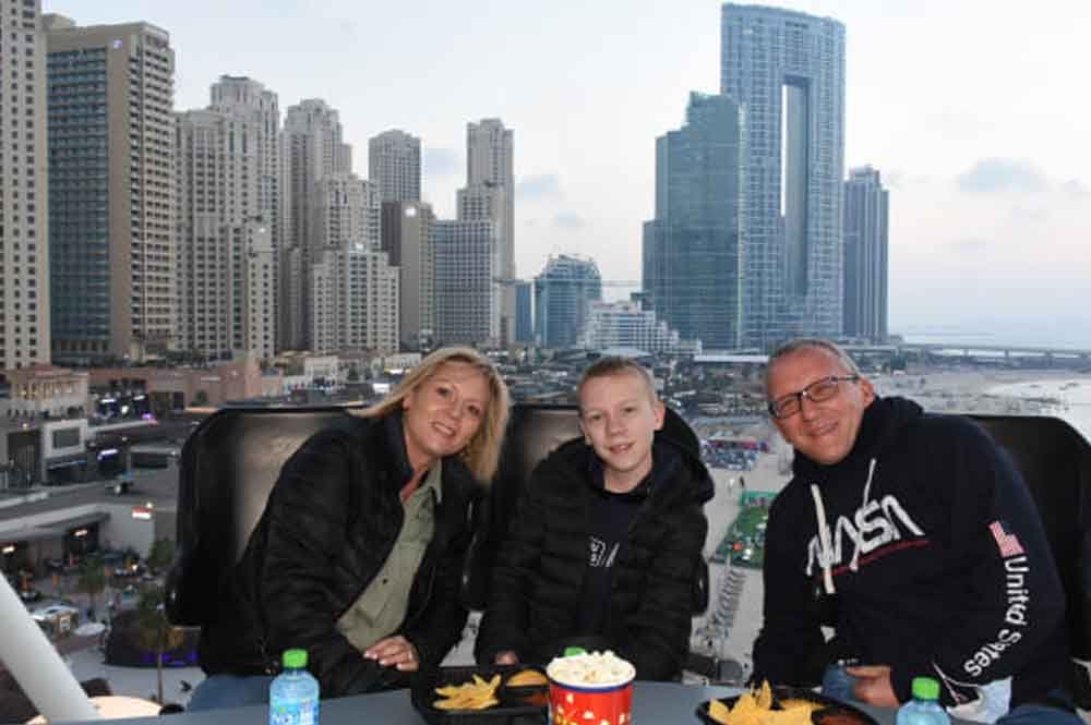 Family having good time in Dubai with Flying Cup Tickets