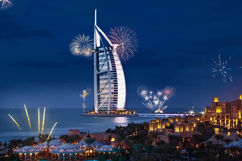 Burj Al Arab fireworks show