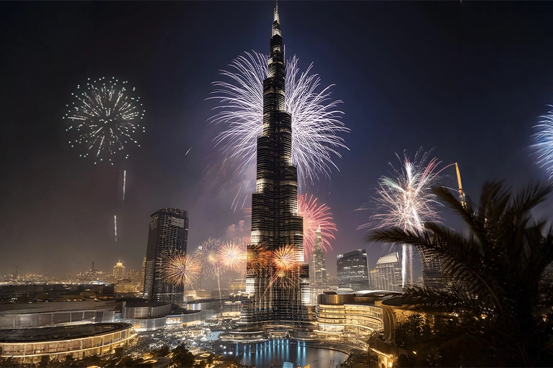 Burj Khalifa New year fireworks