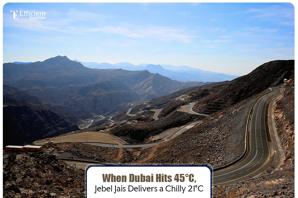 Jebel Jais temperature in summer