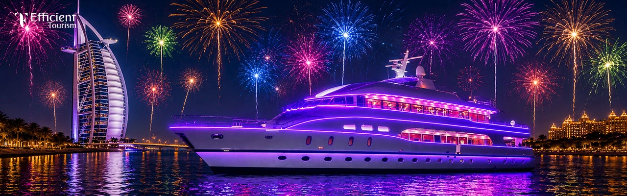 NYE Yacht Party with Burj Al Arab Fireworks