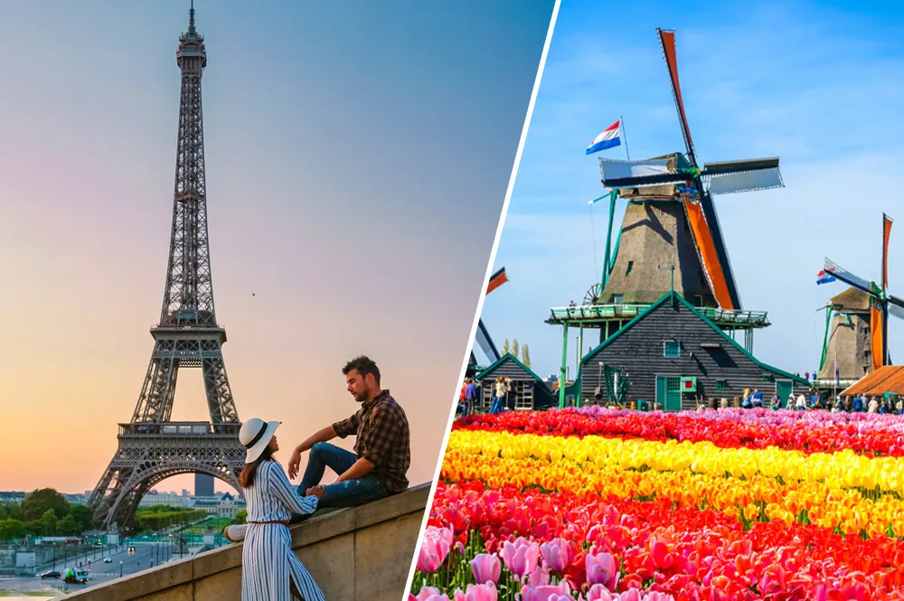 7N Paris, Amsterdam & Switzerland Tour Package