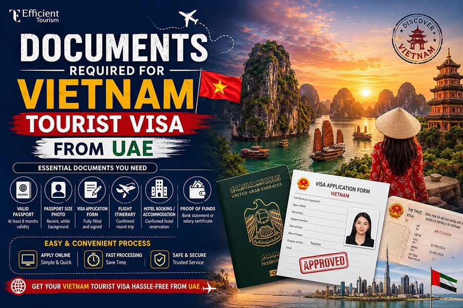 Documents Required for Vietnam Tourist Visa from UAE