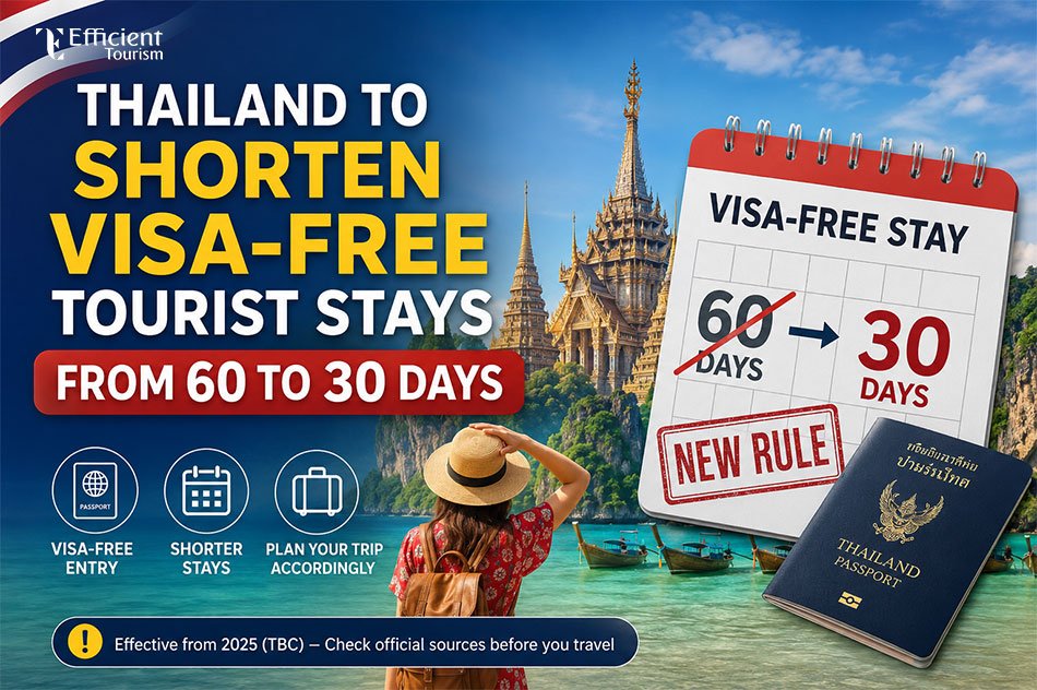 Thailand to Shorten Visa-Free Tourist Stays From 60 to 30 Days